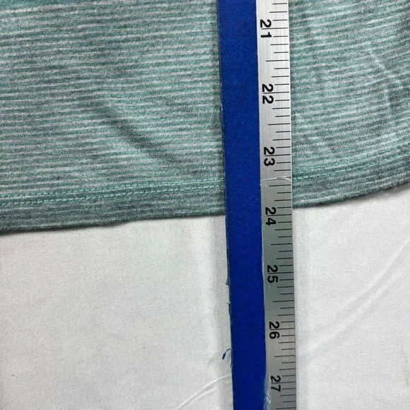 Wet Seal Blouse Womens Size Medium Blue Gray Striped 3/4 Sleeve - Picture 4 of 6